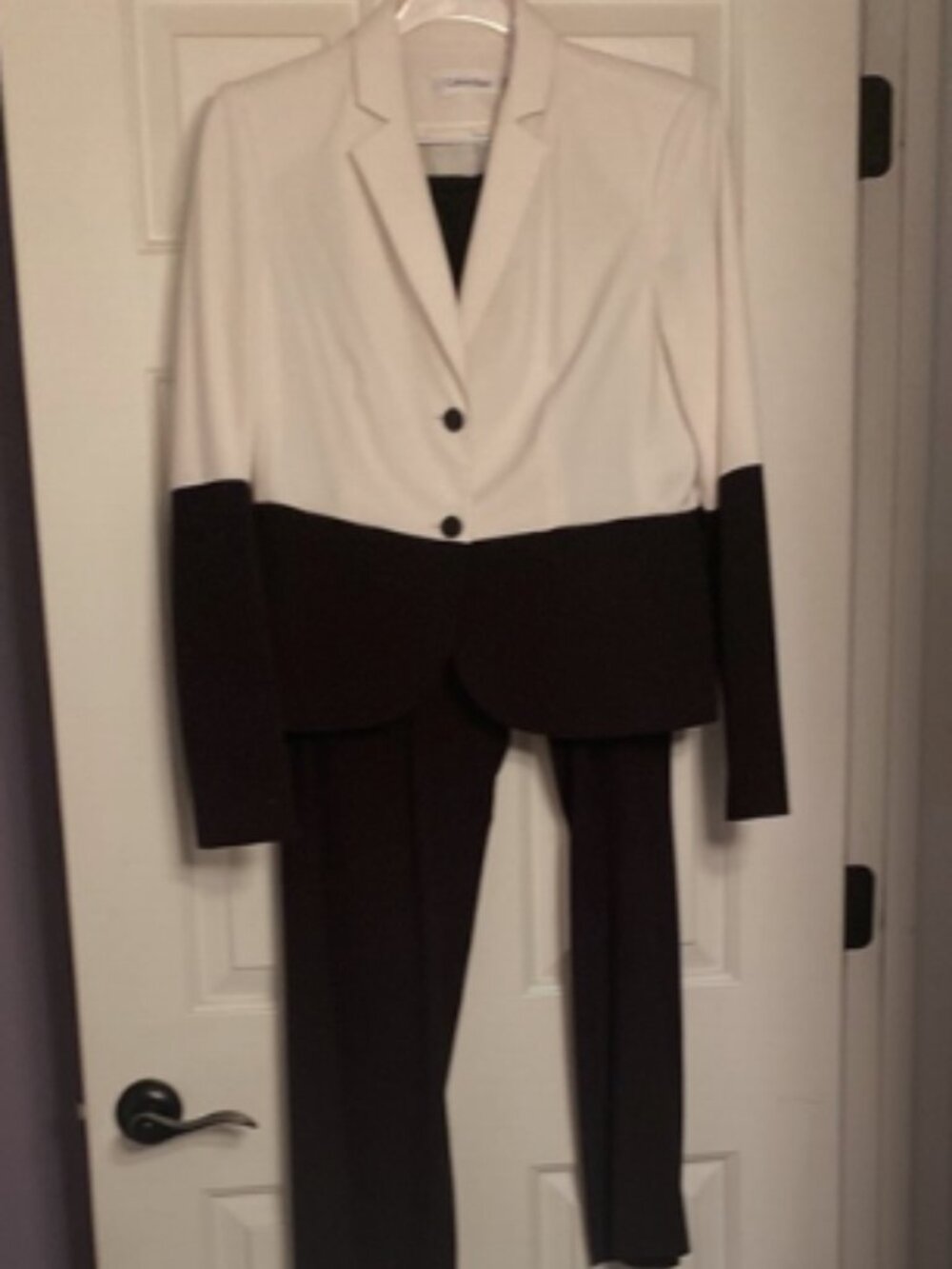 Calvin Klein Black and White Suits Timeless Elegance